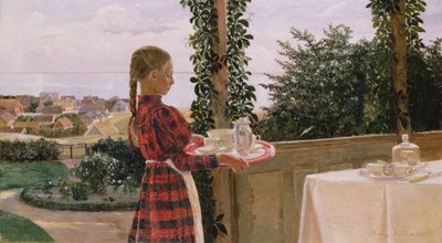 Ora del tè sulla veranda, 1899 da Henriette Elisabeth Koster Panduro